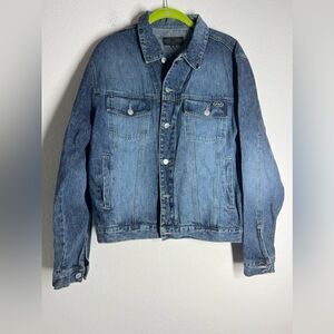 Driver Unisex Denim Blue Jean Jacket European Collection Size M NWOT